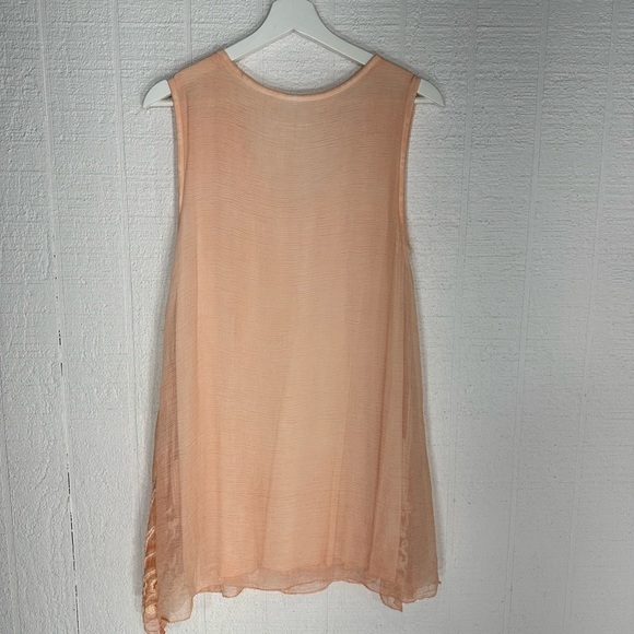 Soft Surroundings silk tunic dress peach size S - Picture 7 of 10
